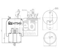 FEBI BILSTEIN 47549 Soffietto, Sospensione pneumatica per VOLVO