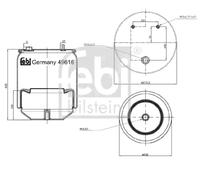 FEBI BILSTEIN 49616 Soffietto, Sospensione pneumatica