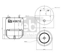 FEBI BILSTEIN 49616 Soffietto, Sospensione pneumatica per DAF