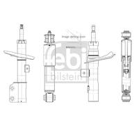 FEBI BILSTEIN Ammortizzatore Gaspress. Sinistro Anteriore per Volvo V50 C30