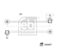 FEBI BILSTEIN Barra Stabilizzatrice Anteriore Sinistra Per VW Atlas CA1