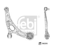 Febi BILSTEIN Braccio Manubrio Sospensione Ruota Anteriore Destro per Ford Kuga