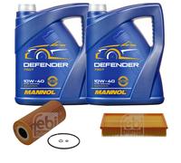 FEBI BILSTEIN Controllo Set 10L MANNOL Defender 10W-40 Per Mercedes-Benz