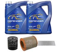 FEBI BILSTEIN Controllo Set 10L MANNOL Defender 10W-40 Per Peugeot Boxer