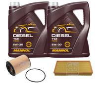 FEBI BILSTEIN Controllo Set 10L MANNOL Diesel TDI 5W-30 Per VW Touareg 7LA