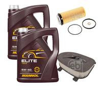 FEBI BILSTEIN Controllo Set 10L MANNOL Elite 5W-40 Per BMW X6 E71 E72