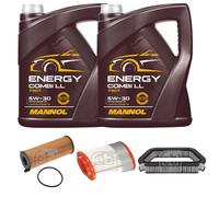 FEBI BILSTEIN Controllo set 10L MANNOL Energy Combi LL 5W-30 per Audi A8 4E_