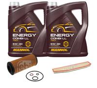 FEBI BILSTEIN Controllo Set 10L MANNOL Energy Combi LL 5W-30 Per BMW X3 E83