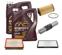 FEBI BILSTEIN Controllo Set 10L MANNOL Energy Ultra JP 5W-20 Per BMW 5 Serie E34