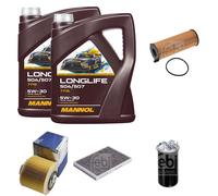 Febi BILSTEIN Controllo Set 10L mannol Longlife 504/507 5W-30 per Audi A6