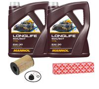 FEBI BILSTEIN Controllo Set 10L MANNOL LONGLIFE 504/507 5W-30 Per BMW 5 Serie