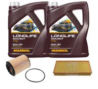 FEBI BILSTEIN Controllo Set 10L MANNOL LONGLIFE 504/507 5W-30 Per Porsche