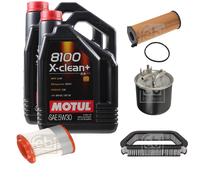 FEBI BILSTEIN Controllo Set 10L Motul 8100 X-Clean+ 5W30 Per Audi A8 4E 3.0