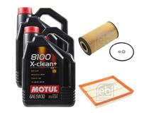 FEBI BILSTEIN Controllo Set 10L Motul 8100 X-Clean+ 5W30 Per Mercedes-Benz
