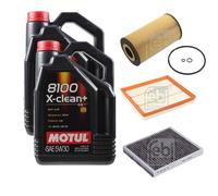 FEBI BILSTEIN Controllo Set 10L Motul 8100 X-Clean+ 5W30 Per Mercedes-Benz
