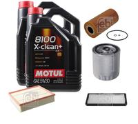 FEBI BILSTEIN Controllo Set 10L Motul 8100 X-Clean+ 5W30 Per Mercedes-Benz