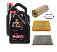 FEBI BILSTEIN Controllo Set 10L Motul 8100 X-Clean+ 5W30 Per VW Crafter