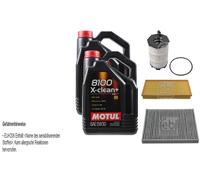 Febi BILSTEIN Controllo Set 10L Motul 8100 x-Pulire+5W30 per Audi Q7 4LB 4.2