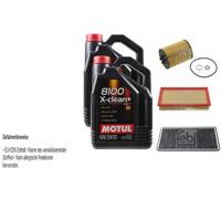Febi BILSTEIN Controllo Set 10L Motul 8100 x-Pulire+5W30 per BMW X5 E53 4.8is