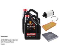 Febi BILSTEIN Controllo Set 10L Motul 8100 x-Pulire+5W30 per Land Rover