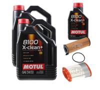 FEBI BILSTEIN Controllo Set 11L Motul 8100 X-Clean+ 5W30 Per Audi A8 4E 3.0
