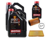 FEBI BILSTEIN Controllo Set 11L Motul 8100 X-Clean+ 5W30 Per Mercedes-Benz