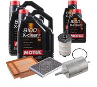 FEBI BILSTEIN Controllo Set 12L Motul 8100 X-Clean+ 5W30 Per Audi A4