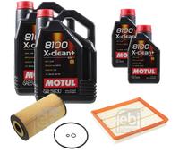 FEBI BILSTEIN Controllo Set 12L Motul 8100 X-Clean+ 5W30 Per Mercedes-Benz