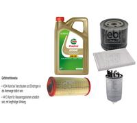 FEBI BILSTEIN Controllo set 5L Castrol EDGE Titanio FST 5W-30 LL per VW Lupo