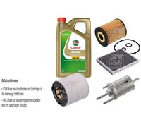 FEBI BILSTEIN Controllo set 5L Castrol EDGE Titanio FST 5W-30 LL per VW Polo