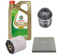 FEBI BILSTEIN Controllo Set 5L Castrol EDGE Titanium FST 5W-30 LL Per Audi A1