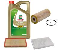 FEBI BILSTEIN Controllo Set 5L Castrol EDGE Titanium FST 5W-30 LL Per Audi A3