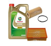 FEBI BILSTEIN Controllo Set 5L Castrol EDGE Titanium FST 5W-30 LL Per Audi A4