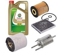 FEBI BILSTEIN Controllo Set 5L Castrol EDGE Titanium FST 5W-30 LL Per VW Polo