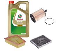 FEBI BILSTEIN Controllo Set 5L Castrol EDGE Titanium FST 5W-30 LL Per VW Polo