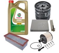 FEBI BILSTEIN Controllo Set 5L CASTROL Olio Motore EDGE 5W-30 Per Dacia Duster