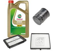 FEBI BILSTEIN Controllo Set 5L CASTROL Olio Motore EDGE 5W-30 Per Hyundai I10