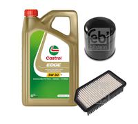FEBI BILSTEIN Controllo Set 5L CASTROL Olio Motore EDGE 5W-30 Per Hyundai I20
