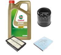FEBI BILSTEIN Controllo Set 5L CASTROL Olio Motore EDGE 5W-30 Per Hyundai I30