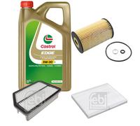 FEBI BILSTEIN Controllo Set 5L CASTROL Olio Motore EDGE 5W-30 Per KIA Carens IV