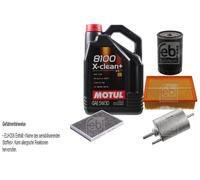 Febi BILSTEIN Controllo Set 5L di Motul 8100 x-Pulire+5W30 per . Audi