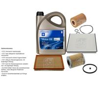 FEBI BILSTEIN Controllo set 5L GM Generale Motori 5W-30 dexos2 per Opel Meriva