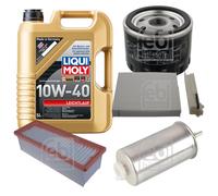 FEBI BILSTEIN Controllo Set 5L LIQUI MOLY 10W-40 Leichtlauf Per Dacia Duster