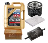 FEBI BILSTEIN Controllo Set 5L LIQUI MOLY 10W-40 Leichtlauf Per Dacia Sandero