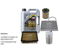 Febi BILSTEIN Controllo Set 5L Liqui Moly Top Tec 4100 5W-40 per di Opel Corsa E