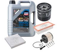 FEBI BILSTEIN Controllo set 5L Liqui Moly Top Tec 4600 5W-30 per Dacia Logan