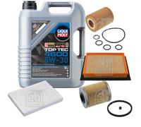 FEBI BILSTEIN Controllo set 5L Liqui Moly Top Tec 4600 5W-30 per Opel Astra