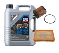 FEBI BILSTEIN Controllo set 5L Liqui Moly Top Tec 4600 5W-30 per Opel Vectra