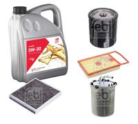 Febi BILSTEIN Controllo Set 5L Longlife 5W-30 per VW Polo 6R 6C 1.4