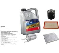FEBI BILSTEIN Controllo set 5L Longlife Plus 5W-30 per VW Polo 9N_ 1.4 16V